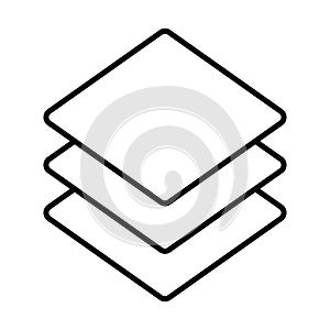 Layers icon vector for graphic design, logo, website, social media, mobile app, ui illustration