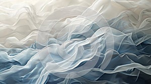Layers upon layers of gossamer fabrics intertwine and overlap creating a continuous and everchanging sea of delicate photo