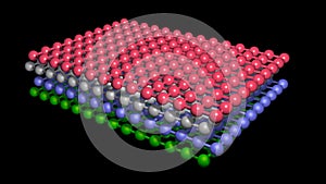 Nanosheets , molecular layers . 3d render illustration View 2 photo