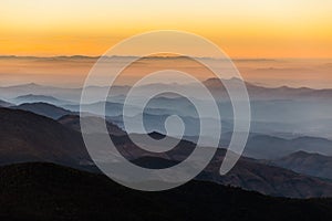 Layers of mountain , Inthanon mountain , Chiang Mai