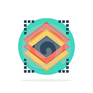 Layers, Object, Layer, Server Abstract Circle Background Flat color Icon