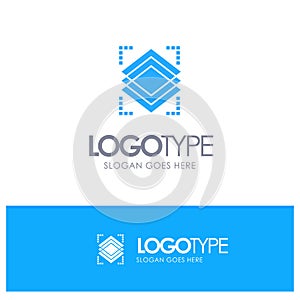 Layers, Object, Layer, Server Blue Logo vector