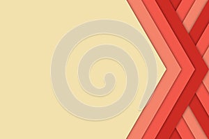 Layers of overlapping pink and cream paper