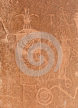 Layers of Petroglyphs on the Escalante River photo