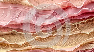 The layers of the skin are highlighted in shades of pink and tan revealing a complex system of protection and sensation