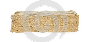 Layers of thermal insulation material on white background