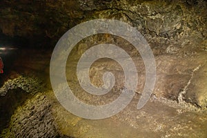 Layers in the volcanic tube Cueva del Viento photo