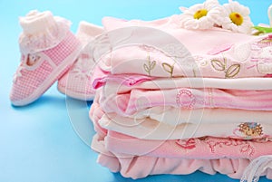 Layette for baby girl photo