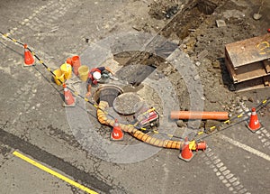 Laying New Sewer Pipes