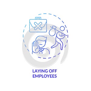 Laying off employes concept icon