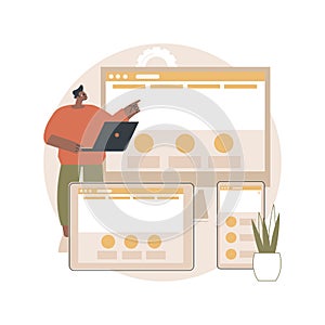 Layout abstract concept vector illustration