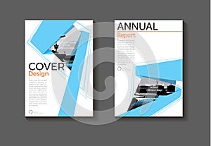 Layout blue abstract background design modern book cover Brochure  template,annual report, magazine and flyer Vector a4