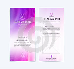 Layout brochure, flyer design, cover or report in A4 with blurred background. Vector Illustration.