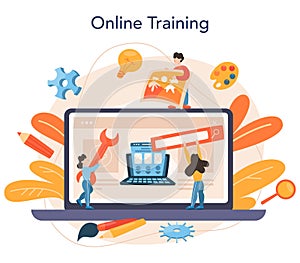 Layout designer online service or platform. Web development