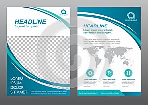 Layout flyer template size A4 cover page