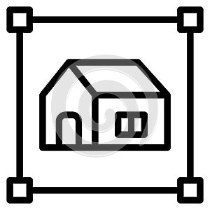 Layout line icon vector , home