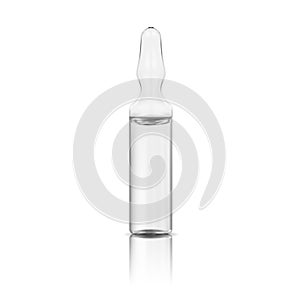 The layout of a medical ampoule.
