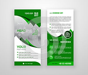 Double-sided DL flyer design. Brochure or flyer template.