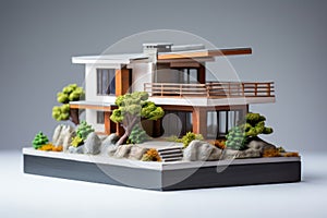 Layout of a modern residential area with landscaping