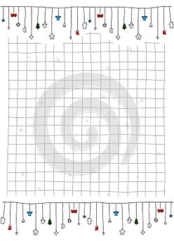 the layout of a notebook page, an A6 notebook