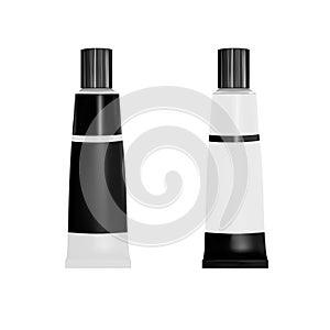 The layout of the packaging tube on a white background.Vector illustration.