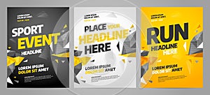 Layout poster template design for sport event