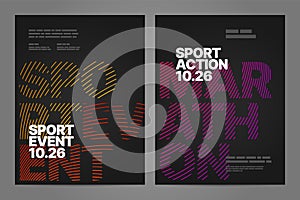 Layout poster template design for sport event.