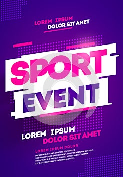 Layout Poster Template Design For Sport Event, Tournament Or Championship.