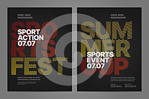 Layout poster template design for sports event.