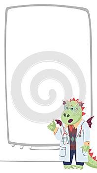 Layout for stories in which the doctor edifies. Vector on white background
