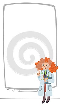Layout for stories in which the doctor edifies. Vector on white background