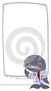 Layout for stories in which the doctor edifies. Vector on white background