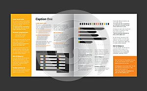 Layout template, brochure, text page. photo