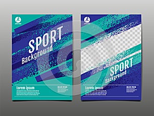 Layout template Design, Sport Background, Dynamic Poster, Brush Speed Banner, Vector Illustration