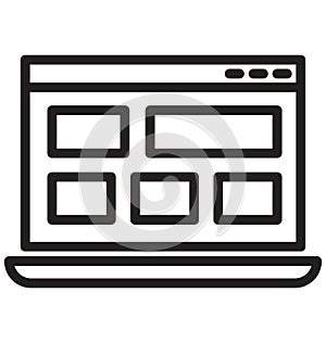 layout, template line isolated icon can be easily modified and edit