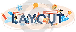 Layout typographic header. Web development, mobile app