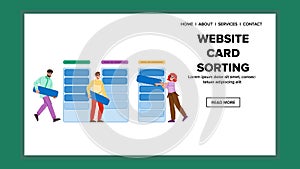 layout website card sorting vector