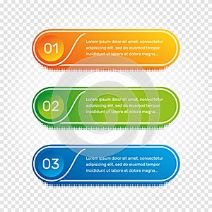 Layout workflow. Outline colorful menu for app interface. Number options. Web design of buttons elements. Infographics 1