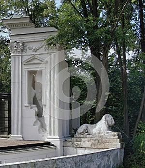 The Lazienki palace in Lazienki Park, Warsaw. Lazienki Krolewskie. Poland