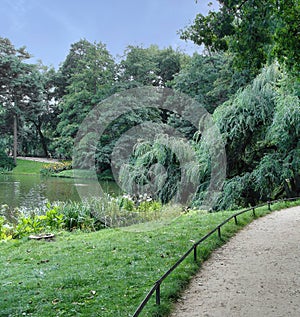 The Lazienki palace in Lazienki Park, Warsaw. Lazienki Krolewskie. Poland