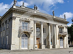 The Lazienki palace in Lazienki Park, Warsaw. Lazienki Krolewskie. Poland