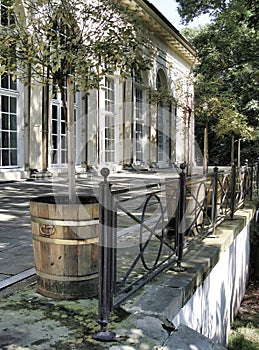 The Lazienki palace in Lazienki Park, Warsaw. Lazienki Krolewskie. Poland