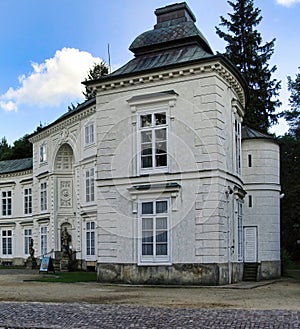 The Lazienki palace in Lazienki Park, Warsaw. Lazienki Krolewskie. Poland