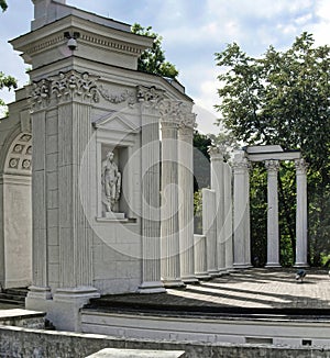 The Lazienki palace in Lazienki Park, Warsaw. Lazienki Krolewskie. Poland