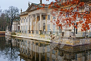 Lazienki palace or Palace on the Water in Royal Baths Park. Warsaw. Poland