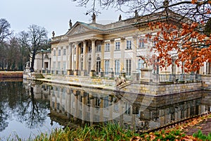 Lazienki palace or Palace on the Water in Royal Baths Park. Warsaw. Poland