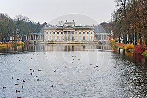 Lazienki palace or Palace on the Water in Royal Baths Park. Warsaw. Poland