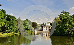 Lazienki park in Warsaw, Poland on a sunny summer day