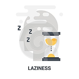 Laziness icon concept photo