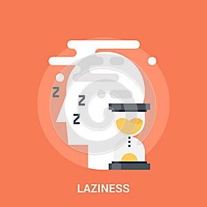 Laziness icon concept photo